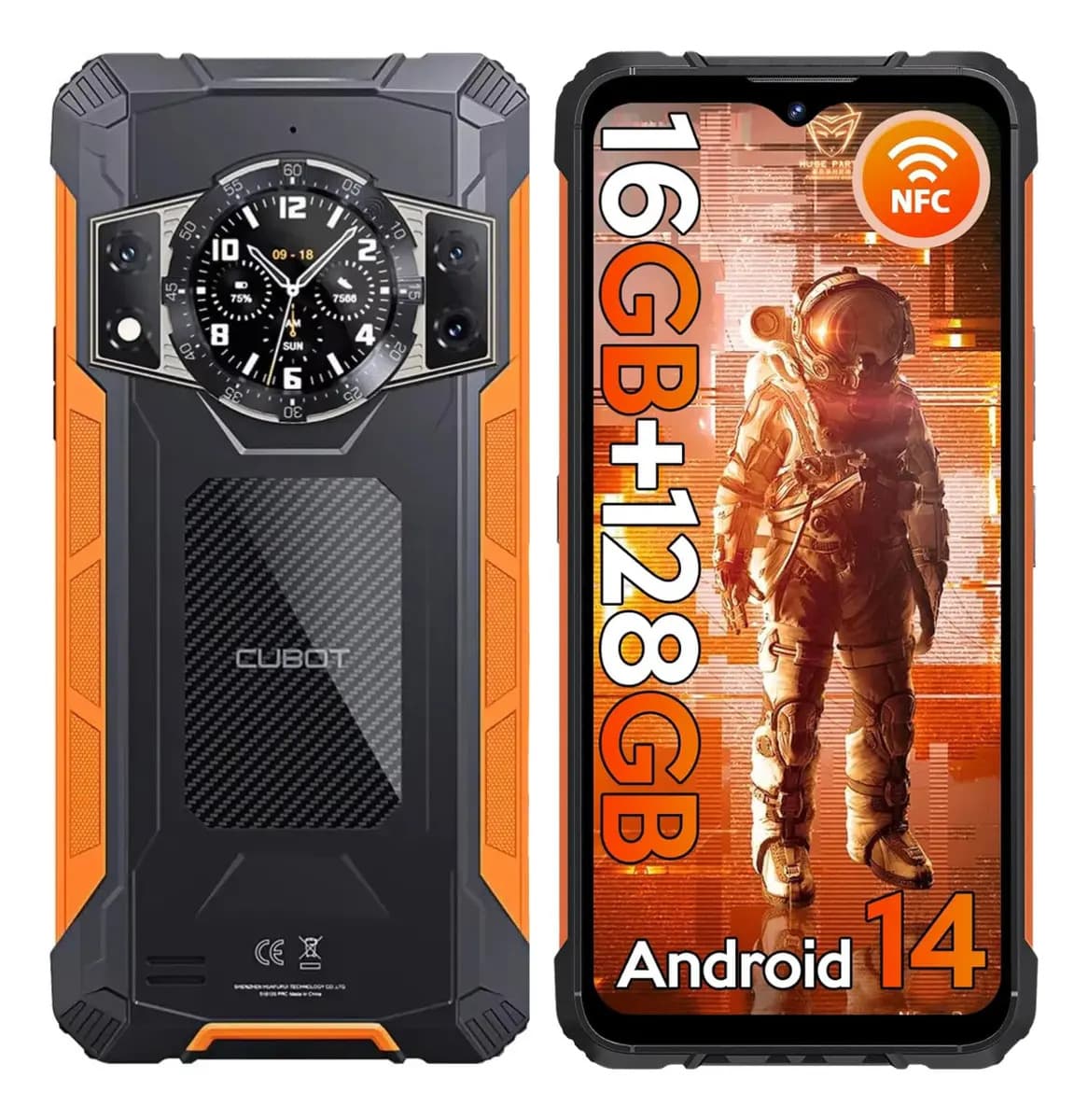 Cubot Kingkong Ace 2, 16 GB, 128 GB, 5100 mAh, resistente, negro