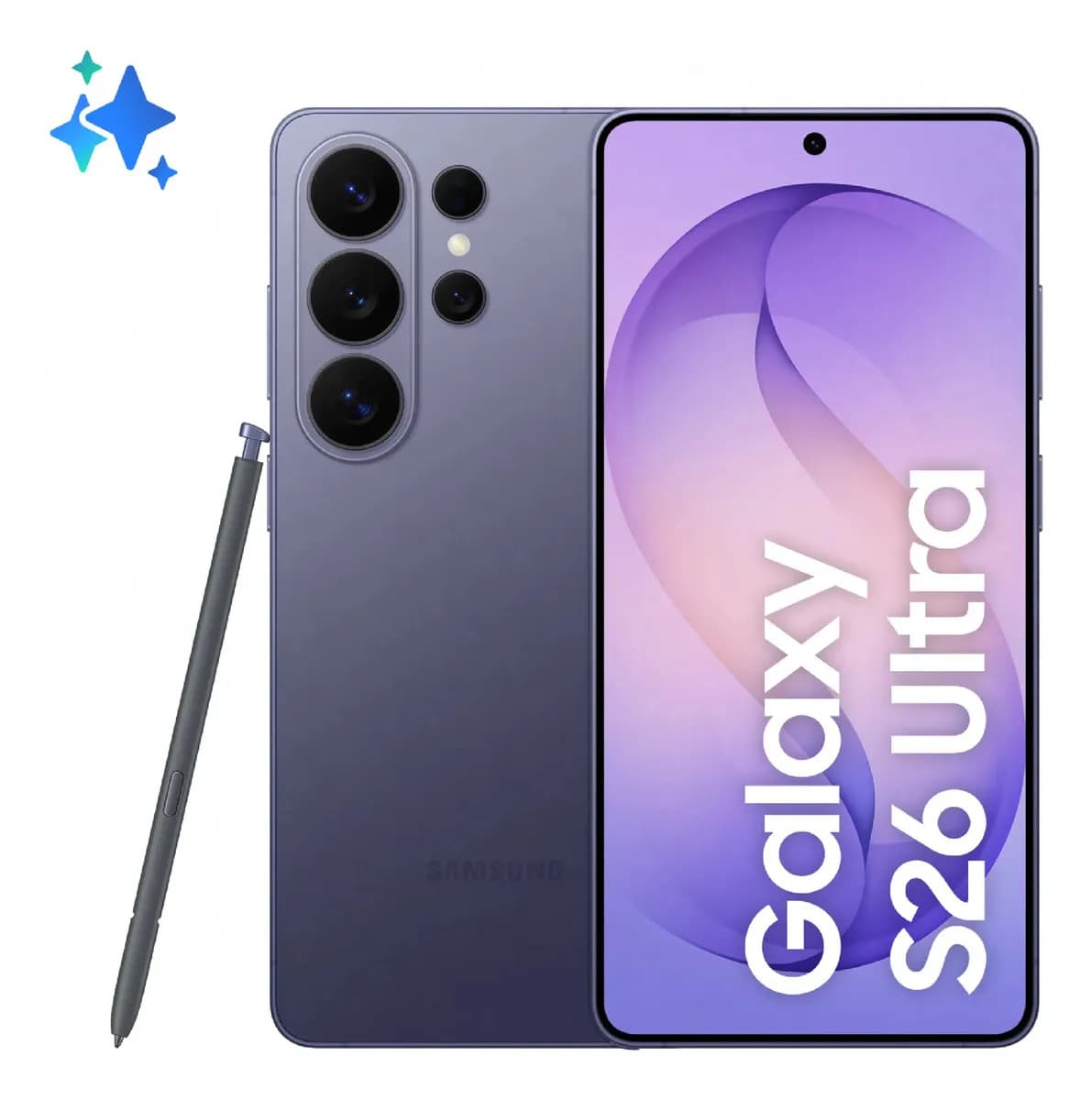 Samsung Galaxy S26 Ultra, 512 gb, 12 gb, cámara cuádruple violeta