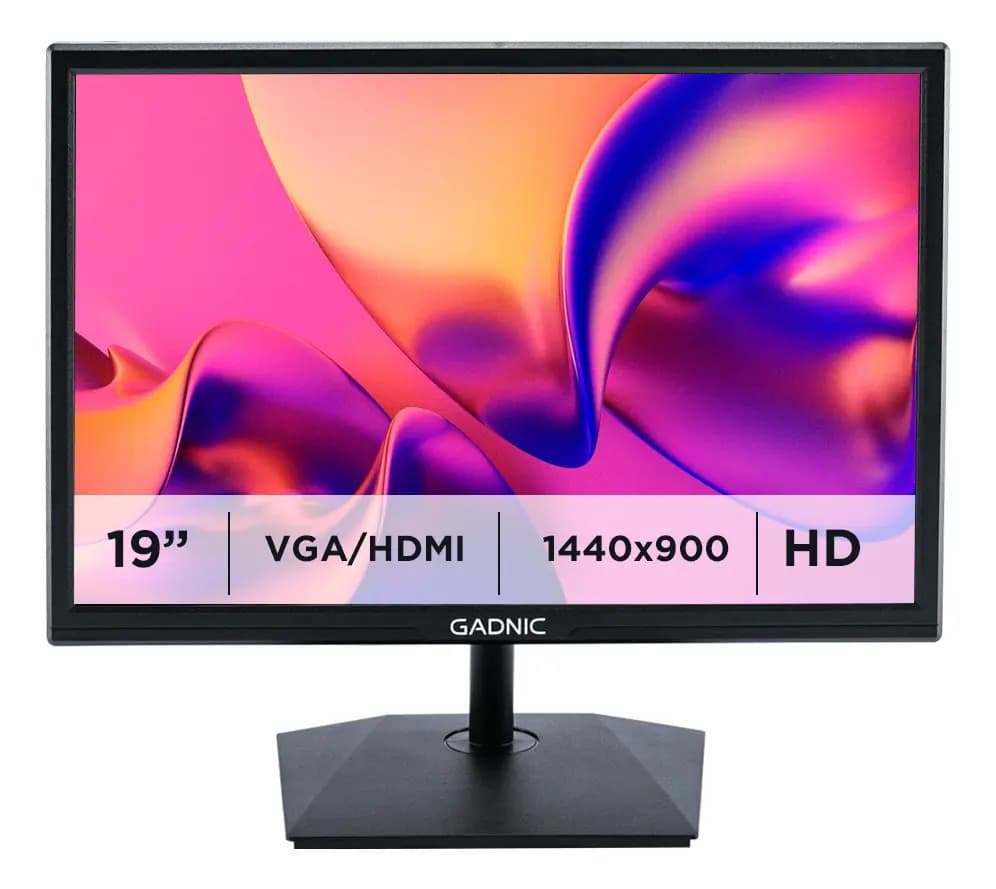 Monitor Gadnic Led 19'' Full Hd 75hz Hdmi Vga